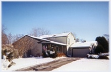 Dark Area On Roof is a Hot Spot Also Ice Dams Along Roofline ~ Click for a larger image