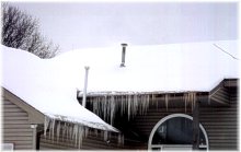 Two Major Ice Dams Over the Entrance ~ Click for a larger image