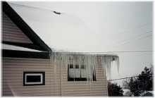 Ice Dams On The North Side Of Home (same home as pic to left)~ Click for a larger image