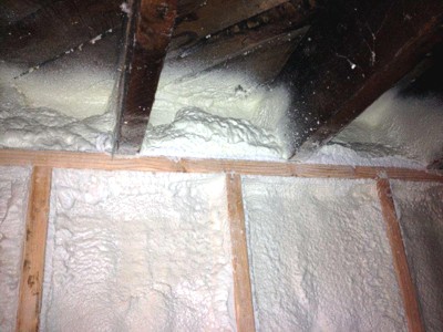 Rim Joists After Completed by Houle Insulation