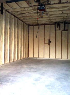 Garage Attic and Walls After Completed by Houle Insulation